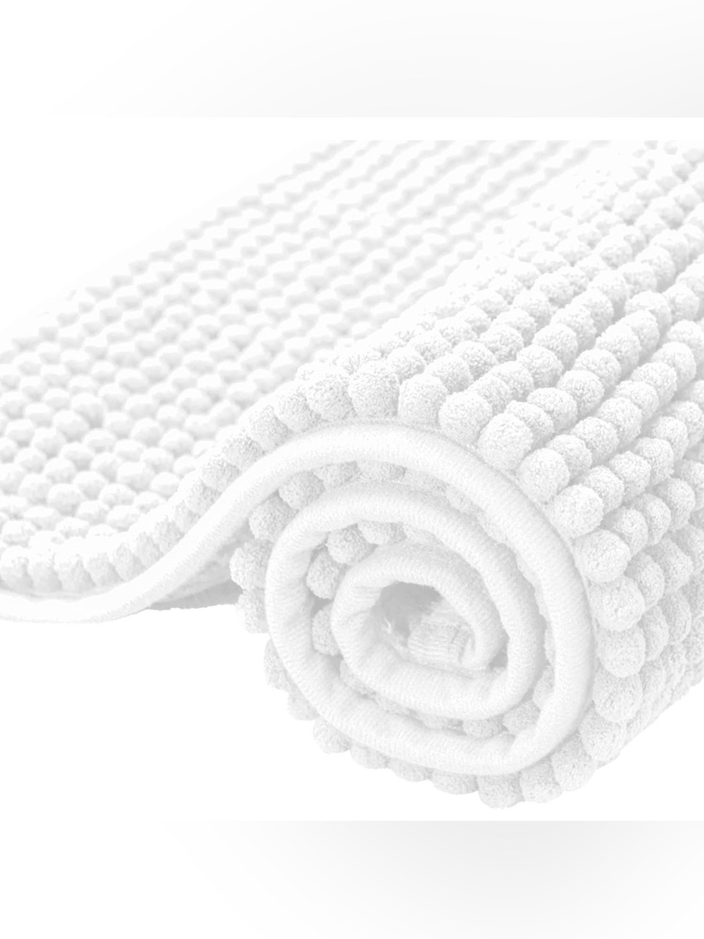 SUBRTEX Bathroom Rugs Chenille Bath Rug